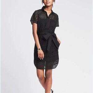 Banana Republic Black Mini Dress with Bow